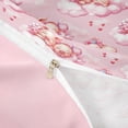 thumbnail image 4 of Erosebridal Cartoon Pig Pattern Duvet Cover Set,Dreamy Princess Pink Loves Bedding Full For Girls 3pcs,No Comforter,Reversible, 4 of 6