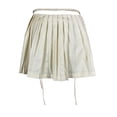 thumbnail image 5 of Women's Summer Mini A-line Skirt Solid Color Low Rise Pleated Skirt E Girl Y2K Streetwear, 5 of 6