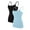 Blue/Black, variant on Attraco Womens Cotton Camisole Sleeveless Cami Vest Top Yoga Tank Tops Pack of 2