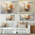 thumbnail image 4 of Designart "Delightful Beige And Orange Minimalist Pansies" Pansies Floater Framed Canvas Prints, 4 of 5