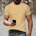 thumbnail image 2 of Gym Shirts Men Funny,Short Sleeve Shirt Funny Fashion Leopard Print T-Shirt Casual Crewneck T-Shirts Summer Tops Tees, 2 of 9