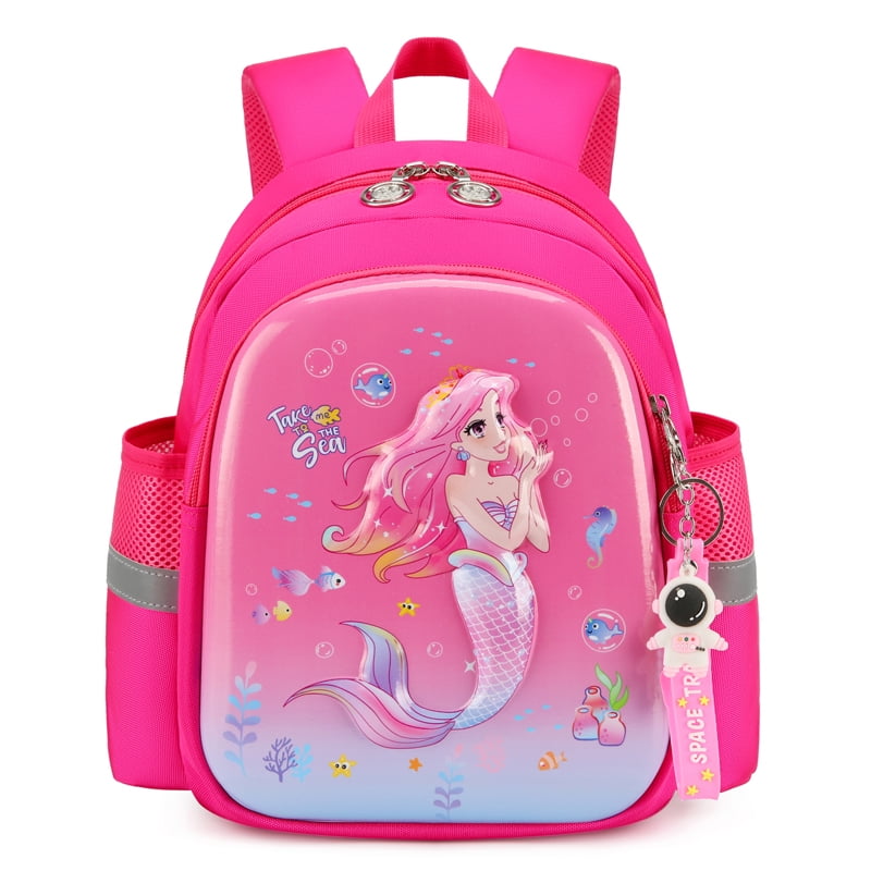 Good Quality Pink Children Cartoon Schoolbags Hot Sale Baby Girl Mermaid Book Bags Kids Backpack