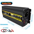 thumbnail image 2 of DC 12V a AC 220V Convertidor de corriente Enchufe de la UE Inversor de corriente digital para automóvil Auto RV, 2 of 9