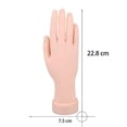 thumbnail image 3 of Maniquí de plástico para entrenamiento de uñas, mano Flexible y suave, puntas para uñas, entrenador artístico, herramienta de mano para práctica de manicura, 3 of 5