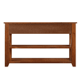 thumbnail image 5 of Tcbosik Modern Console Table, 48 inch Narrow Entryway Table with Open Shelves and 3 Storage Drawers for Foyer, Hallway, Corridor, Living Room, Brown, 5 of 11