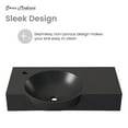 thumbnail image 4 of Chateau 30" Left Side Faucet Wall-Mount Bathroom Sink in Matte Black, 4 of 9