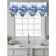 thumbnail image 4 of Spring Floral Curtain Valances for Windows, Watercolor Tulip Flowers Pastoral Kitchen Valance Window Treatment, Light Filtering Block Curtains for Bathroom/Bedroom/Living Room 42'' x 18'', 4 of 9