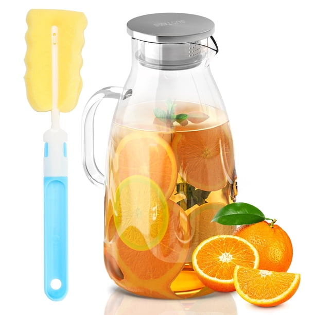 Jarra de cristal SUSTEAS Penguin de 3 litros con tapa para bebidas frías y calientes
