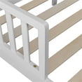 thumbnail image 6 of Resenkos Full Size Bed Frame, Platform Frame with Headboard, Wood Slat Support No Box Spring Needed, White, 6 of 9