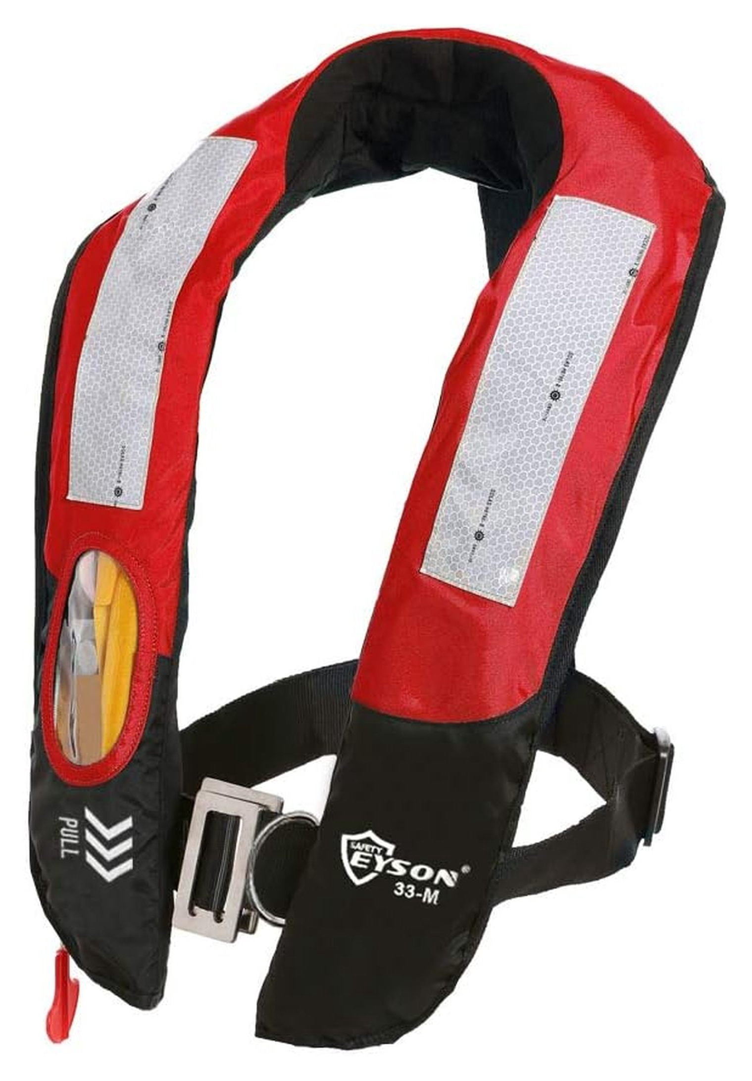 Inflatable Life Life Vest Highly Visible Manual for Adults (Red)