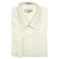 thumbnail image 1 of Modena Mens Eggshell French Cuff Cotton Blend Dress Shirt 24 38/39, 1 of 3