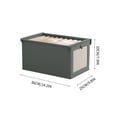 thumbnail image 2 of Caja de almacenamiento de tela grande con ventana y tapa transparentes | Organizador de tela plegable para ropa y artículos del hogar | Contenedor apilable para el hogar, ideal para organizar el, 2 of 2
