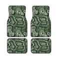 thumbnail image 2 of Uemuo Car Floor Mats - Green Snakeskin Pattern Carpet Floor Mats for Cars, Auto Accessories Front & Rear Car Floor Foot Mat Sets of 4 Pieces, 2 of 6