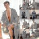 thumbnail image 2 of Mens Satin Silk Luxury Pajamas Kimono Bathrobe Robe Dressing Gown Pjs Loungewear, 2 of 5