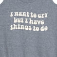 thumbnail image 3 of Instant Message - I Want To Cry  - Women's Racerback Tank Top, 3 of 6