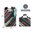 thumbnail image 2 of Yayeee Freestanding Laundry Hamper with Handle Collapsible Large Storage Basket for Clothes, Abstract Stripes, 2 of 7