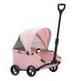 thumbnail image 2 of Cochecito para mascotas, carrito para perros y gatos, transpirable, de 4 ruedas, plegable, para gatitos, cachorros, conejos, compras y acampadas. rosa, 2 of 8