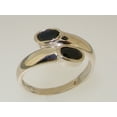 thumbnail image 2 of LBG British Made 9k White Gold Natural Sapphire Womens Band Ring - 33 size options - Size 9.5, 2 of 6