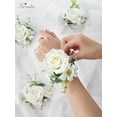 thumbnail image 2 of Set de Corsages de Muñeca Serwalin con Rosas Marfil para Bodas, 6 Piezas, 2 of 8