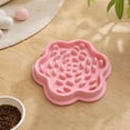 thumbnail image 3 of Pet Silicone Slow Feeder Bowl, Petal Feeding Bowl with Ridge Slow Eating Training Tool for Dog Cat Daily Eating Anti Fast Eating Pink, 3 of 4