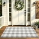 thumbnail image 1 of Alfombra de cuadros Primavera Verano 40x60 cm Mezcla de algodón Felpudo para puerta principal Interior Exterior Lavable Decoración de entrada y porche, 1 of 8