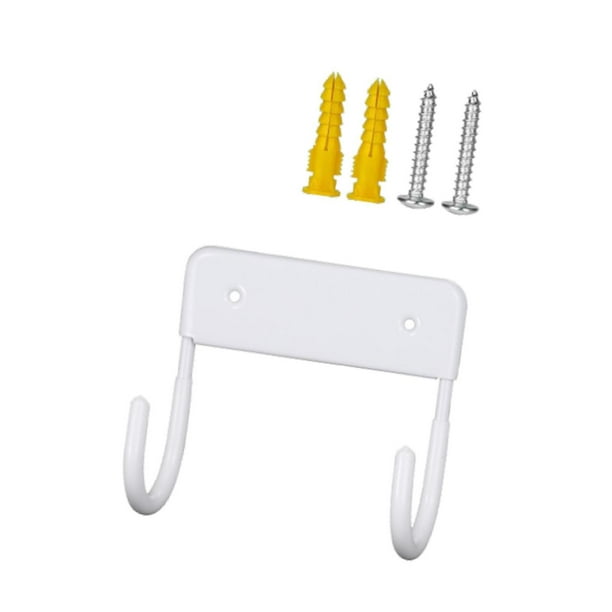Percha de pared para tabla de planchar, estante colgante de pared, organizador para tabla de planchar y plancha para lavandería y cuartos de servicio. Blanco