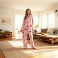 thumbnail image 6 of Top-kevin Flat Stylish Mahjong Women's Long-Sleeve Shirt And Full-Length Bottom Pajama Set, 6 of 11