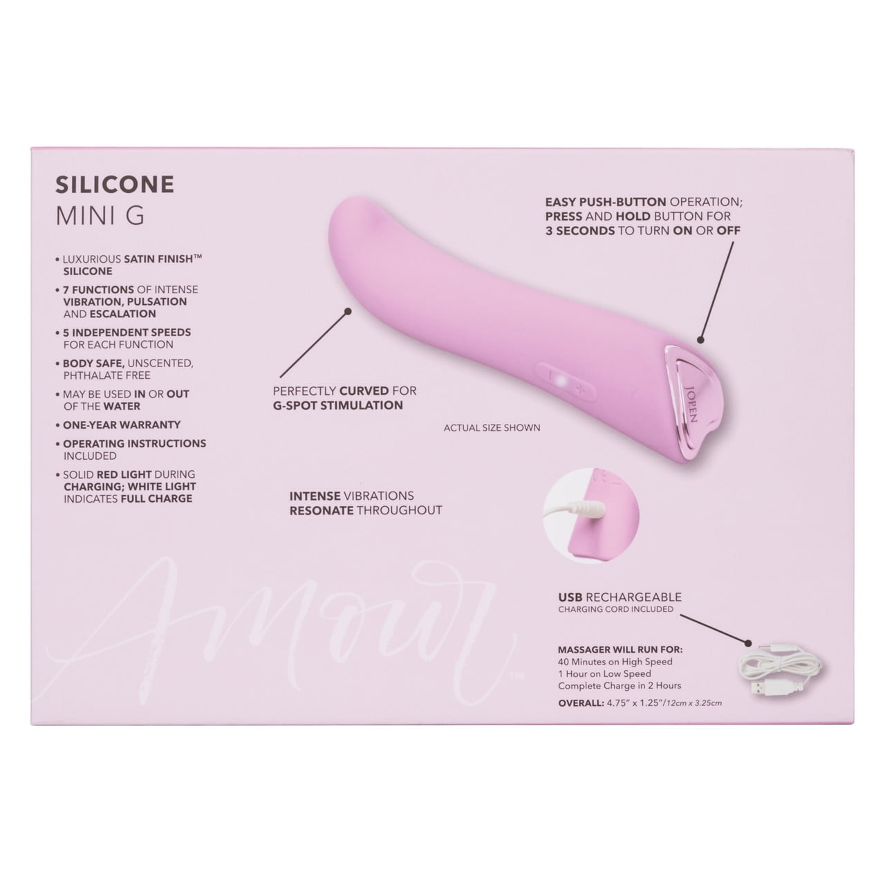 CalExotics Jopen Amour Mini G G-Spot Bullet Vibrator, Pink - Walmart.com