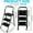 Black 2, variant on General Folding Ladder Step Stool 2/3/4 Step Portable with Large Non-Slip Steps Storage Rack, Sturdy Steel for Kitchen Home Renovation, Easy Store Holiday Gift