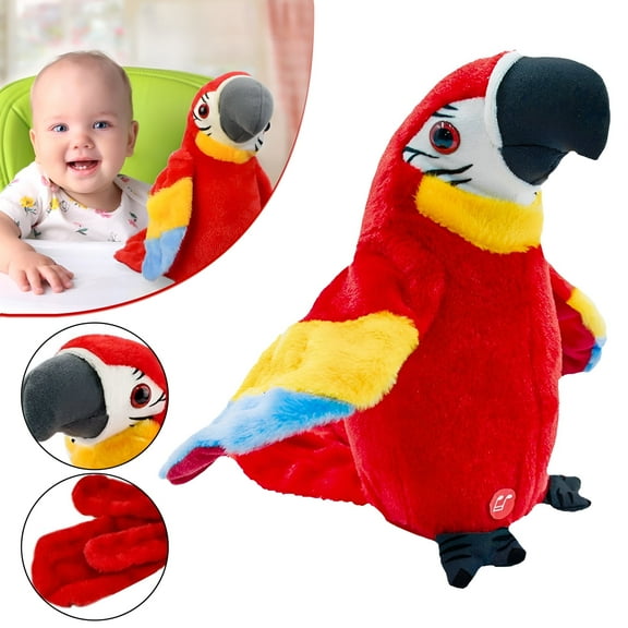 CYFW Upgrade Newest Talking Parrot What You Say with Cute Voice Electronic Pet Talking Plush Toy Parrot for Child Kids Gift Toys