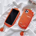 thumbnail image 4 of 3D Cute Character Vivid Lying Sleeping Rabbit Carrot Design Case Compitable with iPhone XR Girls Women Fun Animal Soft Silicone Cover Anti-Scratch Pho, 4 of 4