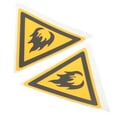 hengzirui 2pcs Flammable Hazard Sign Label with Warning Flammable