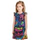 thumbnail image 1 of Balery Neon Graffiti Urban Art Camisón de princesa para niñas, pijama de algodón con mangas abullonadas, suave y bonito.-Medium, 1 of 6