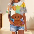 thumbnail image 2 of MEICHEN Spring Cute Animal Print Casual and Comfortable Women's Blouse Summer T Shirts for Women, 2 of 4