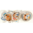 thumbnail image 2 of Galapon, Nikki 18x10 White Modern Wood Framed Museum Art Print Titled - Sepia and Orange Circles, 2 of 4