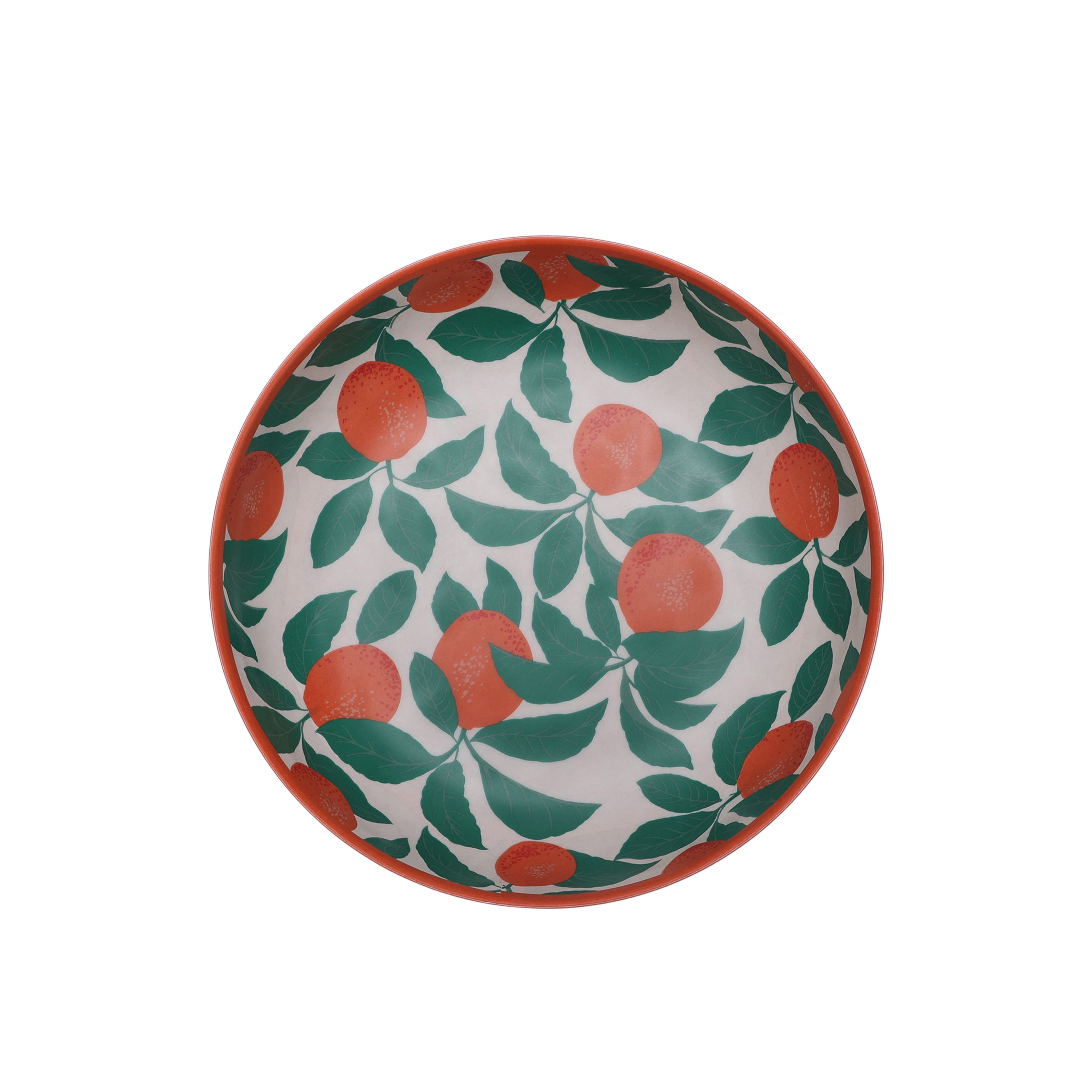 Mainstays by Becky G. & Alejandra Bamboo Melamine Dinner Bowl, Orange & Green