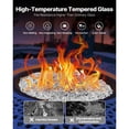 thumbnail image 3 of KFFKFF Fire Glass, 10 LBS / 4.5 KG High-Temperature Resistant Fireplace Rocks, 1/2-Inch / 12.7 mm Reflective & Smokeless Firepit Glass Rock, Clear, 3 of 9