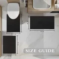 thumbnail image 6 of ChakmeOne Bathroom Rug Set 3 Piece, Non Slip Bath Mats,Super Absorbent Quick Dry Machine Washable,Complete Bath Mats for Shower Tub Floor & Toilet, 17"x24"+17"x32"+17.5"x24"U-Shape, 6 of 8