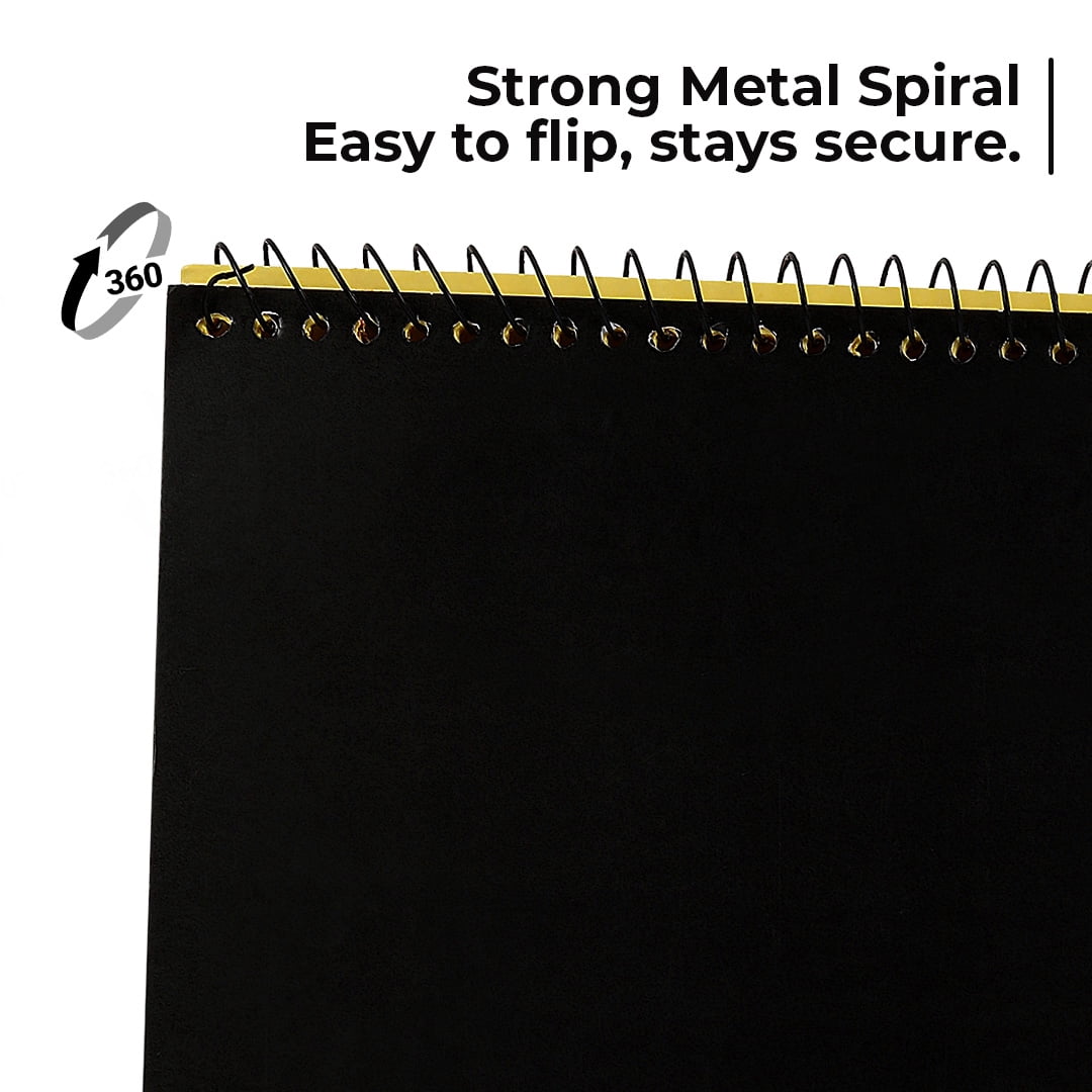 Paper Rite Canary Writing Pads Top Spiral Bound | 70 Sheets, 11.75 x 8.5 Inches | Pack of 12