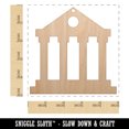 thumbnail image 2 of Courthouse Justice Legal Lawyer Judge Icon Wood Holiday Christmas Tree Ornament Unfinished DIY Pre-Drilled Craft, 2 of 7