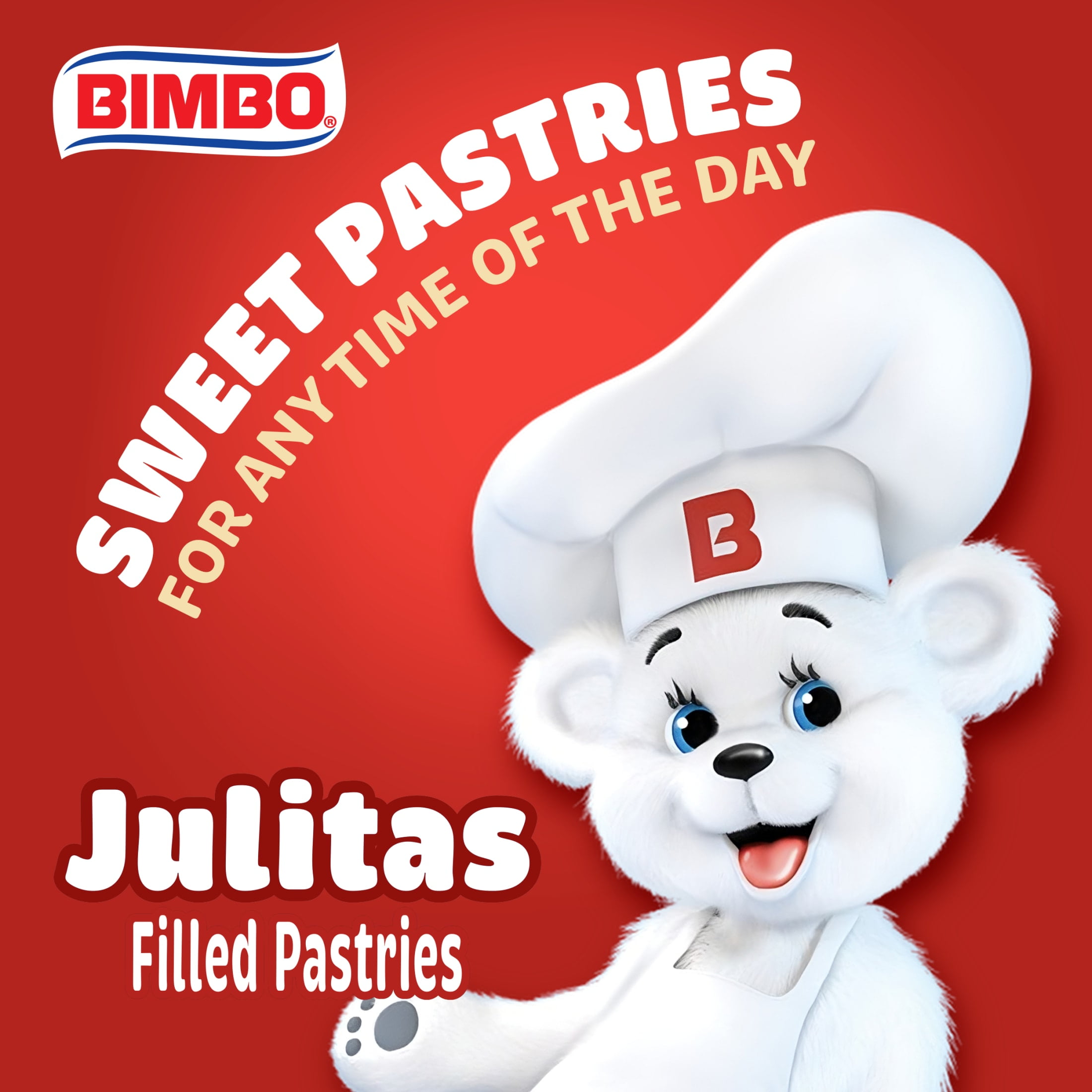 Bimbo Julitas Milk Caramel Filled Pastries, 4 twin packs, Sweet Empanadas, 11.28 oz Multipack