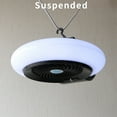 thumbnail image 3 of Portable Camping Fan Lamp, Rechargeable 3600 MAH Battery Powered USB Desktop Fan Kit, With Suspension Hook, Suitable For Tent, Car, RV, Emergency Power Failure, 3 of 7