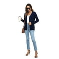 thumbnail image 5 of Uvplove Women Long Sleeve Soft Basic Knit Cardigan Sweater,Navy blue,S-3XL, 5 of 12
