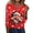 CL12-Vermilion, variant on Lumtrix Womens Christmas Tops Short Sleeve V Neck Button Down Cute Santa Graphic Party Holiday Fall Fashion Vermilion XL