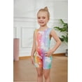 thumbnail image 6 of Gymnastics Leotards for Girls Rainbow Unicorn Toddlers Kids Tumbling Outfit Dance Unitard Biketards with Shorts, 6 of 6
