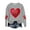 Gray#3, variant on Xuniizn Sweatshirt for Women, Valentine's Day Heart Print Casual Oversized Pullover Sweatshirts, Soft Comfortable Loose Tops, Gifts for Her