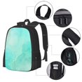 thumbnail image 2 of Sikiie Cyan Mint Marble Print Simple Backpack, Large Capacity Adjustable Shoulder Strap Campus Backpack Travel Sports Bag, Unisex, 2 of 6