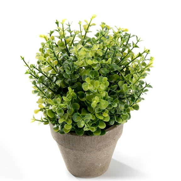 K-Cliffs 9" Home Decor Mini Faux Shrub in a Pot - for Tabletop