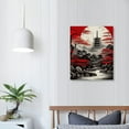 thumbnail image 3 of ARISTURING Japanese Wall Art Prints,Japanese Landscape posters,Red and Black Cherry Blossom Trees Picture Fashion Canvas Art Painting for Living Room Bedroom Wall Decor,16x20 inch, 3 of 4