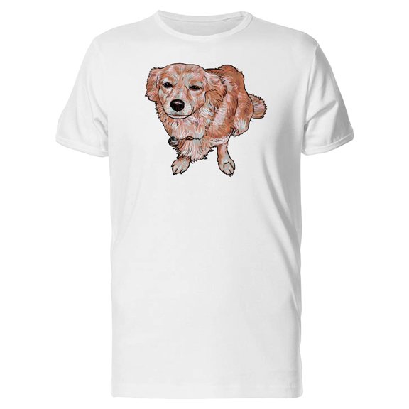 Cute Dog, Lovely Pet Sketch Tee Men's -Image by Shutterstock
